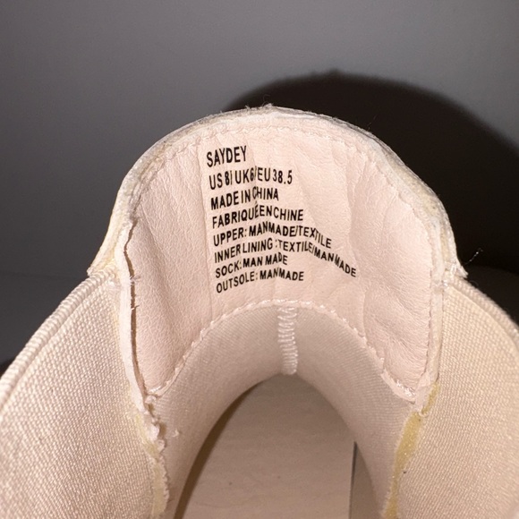 Cream Chelsea Boots - Picture 5 of 5